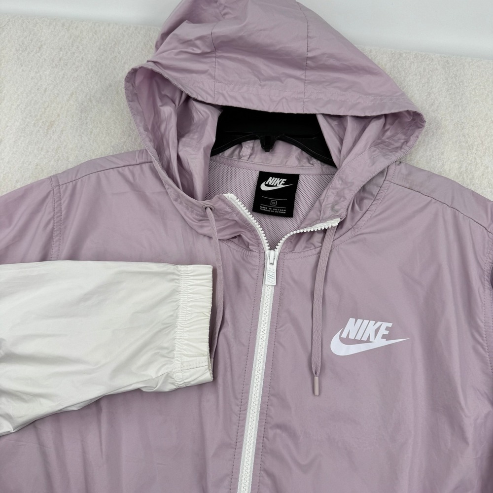 Nike Sportswear Essential Windrunner Jacket Lavender/White Womens Plus 3X AJ2984
